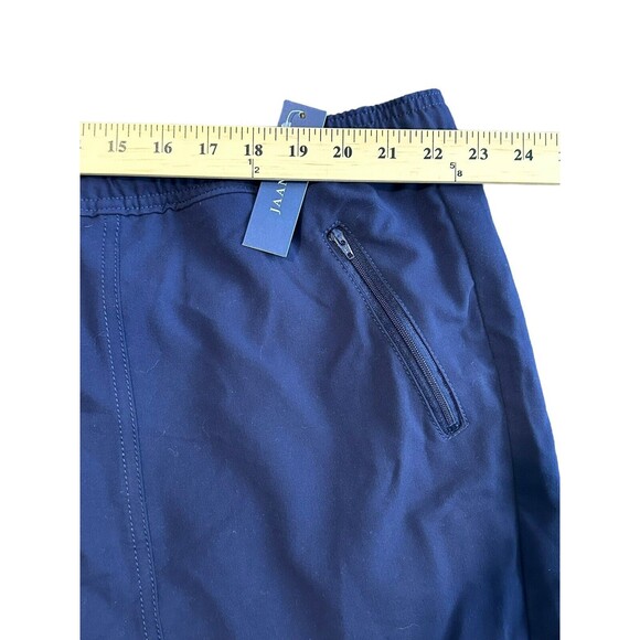 Jaanuu NWT Women's 3X Scrub Uniform Pants In Navy Blue Elastic Waist Joggers H13 - Picture 4 of 11